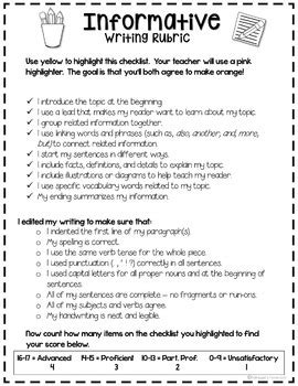 examples of informative writing for 3rd graders