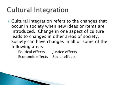 Examples Of Integration Culture
