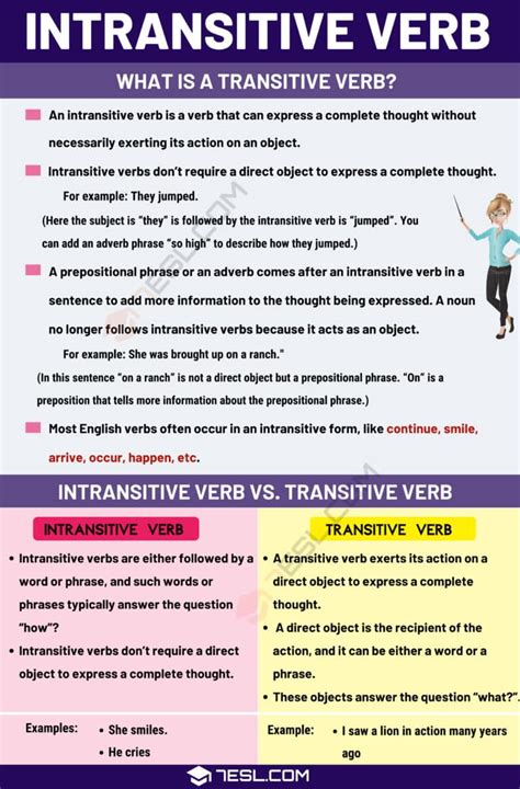 examples of intransitive verbs with answers
