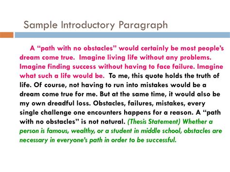 examples of introduction paragraph for an essay