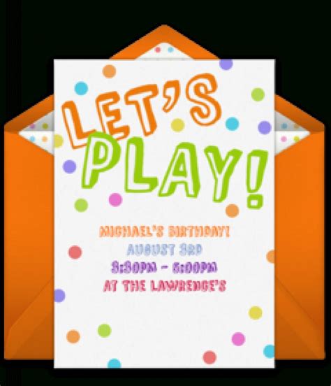 Examples Of Invitations To Play