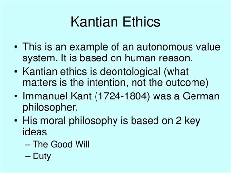 examples of kantian ethics