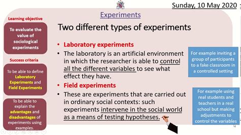 examples of lab experiments in sociology