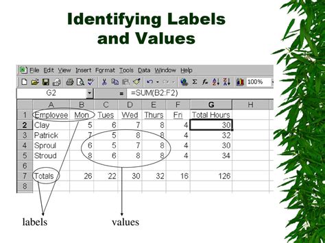 Examples Of Labels Used In Spreadsheets