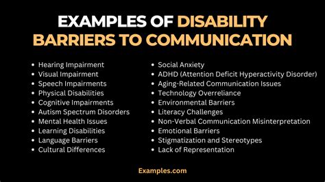 examples of language disabilities