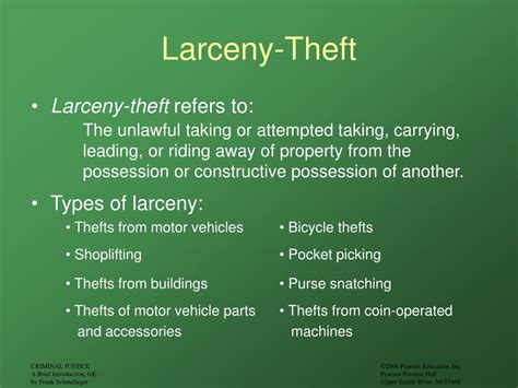 examples of larceny theft