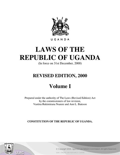Examples Of Laws In Uganda