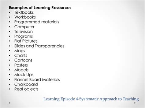 examples of learning resources