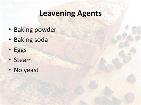 Examples Of Leavening Agents In Quick Breads