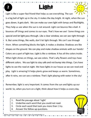 Examples Of Light Reading