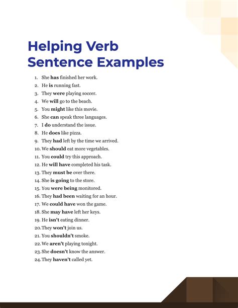 examples of linking and helping verbs in sentences