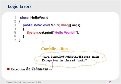 examples of logic errors in java
