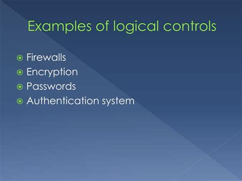 Examples Of Logical Security Controls
