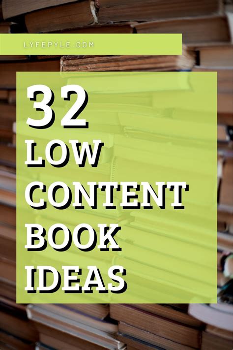 Examples Of Low Content Books
