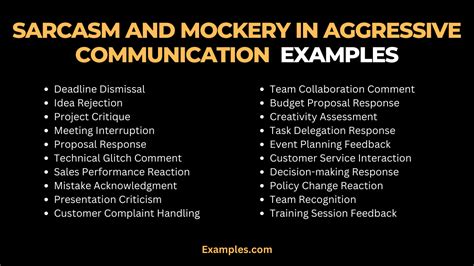 examples of mockery