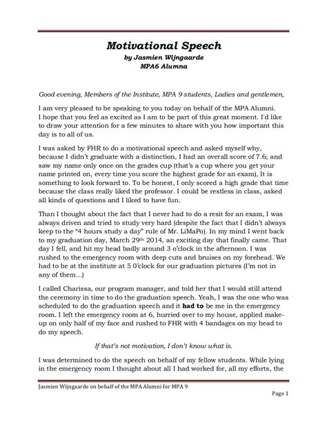 examples of motivation speech