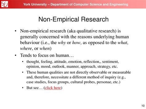 examples of non empirical data