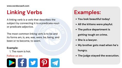 Examples Of Non Linking Verbs