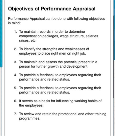 examples of objective setting for performance appraisal