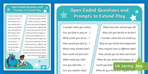 Examples Of Open Ended Questions Eyfs