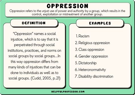 Examples Of Oppression