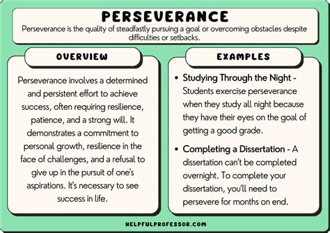 examples of perseverance in everyday life