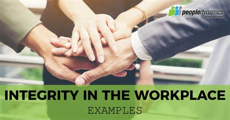 examples of personal integrity in the workplace