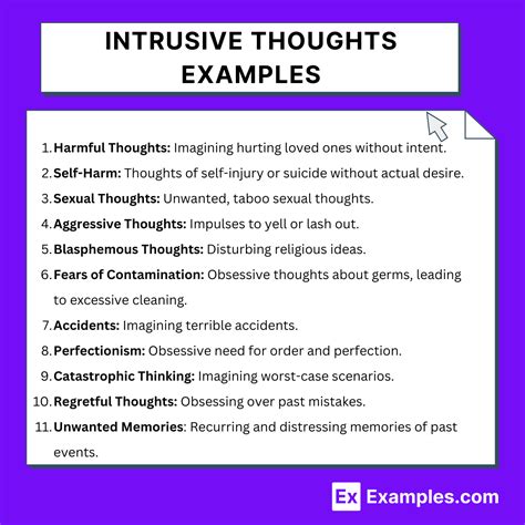 examples of positive intrusive thoughts