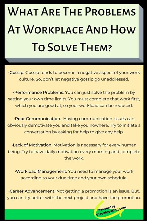 examples of problems in the workplace