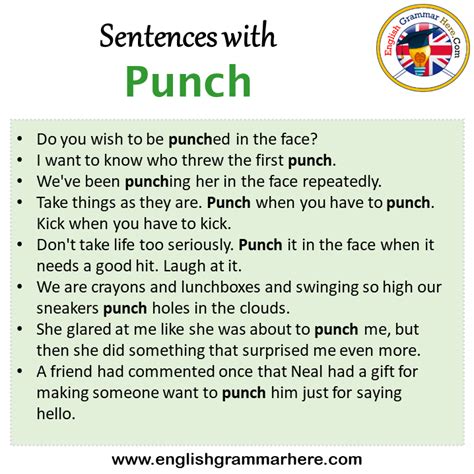 Examples Of Punch In A Sentence