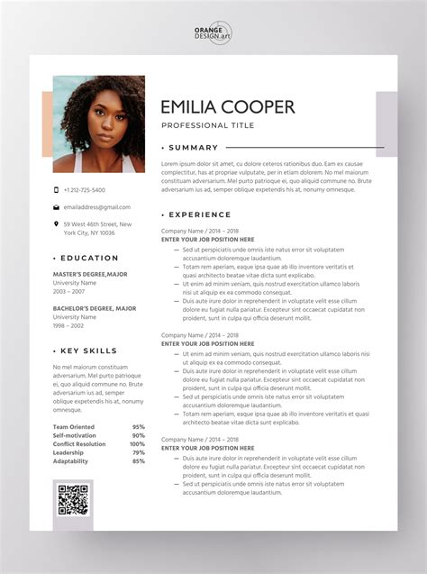 examples of resume format 2021