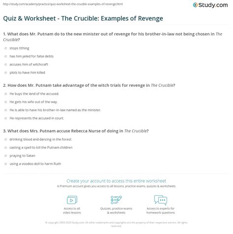 Examples Of Revenge In Crucible