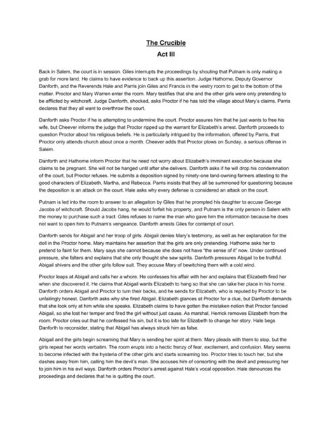 Examples Of Revenge In The Crucible Act 3