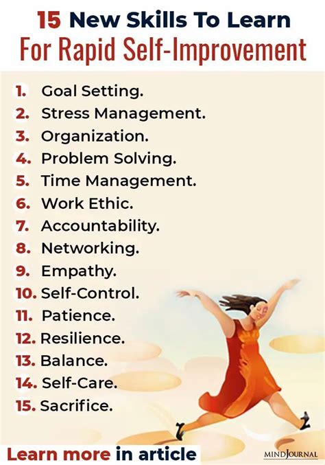 examples of self improvement skills