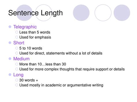 Examples Of Sentence Length