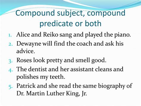 examples of simple sentences with compound subject and predicate