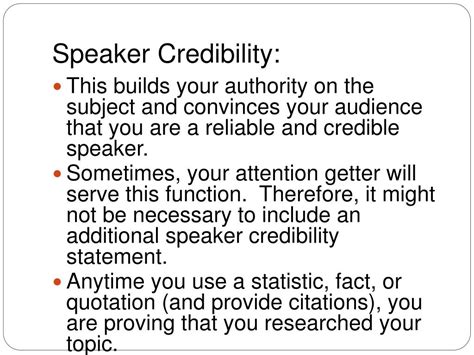 Examples Of Speaker Credibility In A Speech