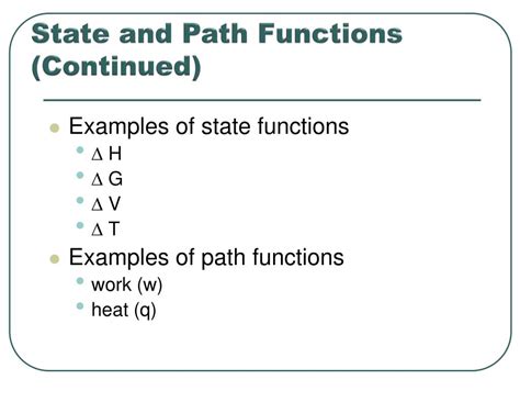 examples of state function and path function
