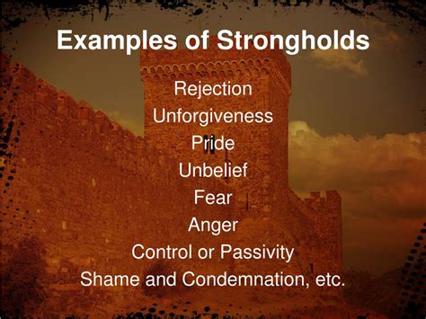 Examples Of Strongholds