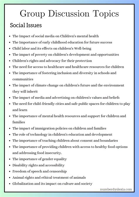 examples of topics to discuss
