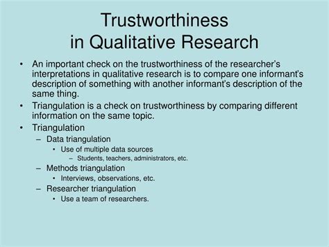 examples of trustworthiness in qualitative research