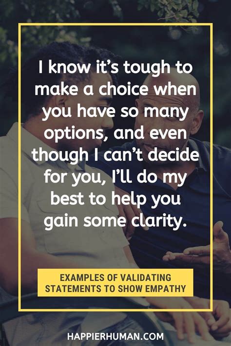 examples of validating statements