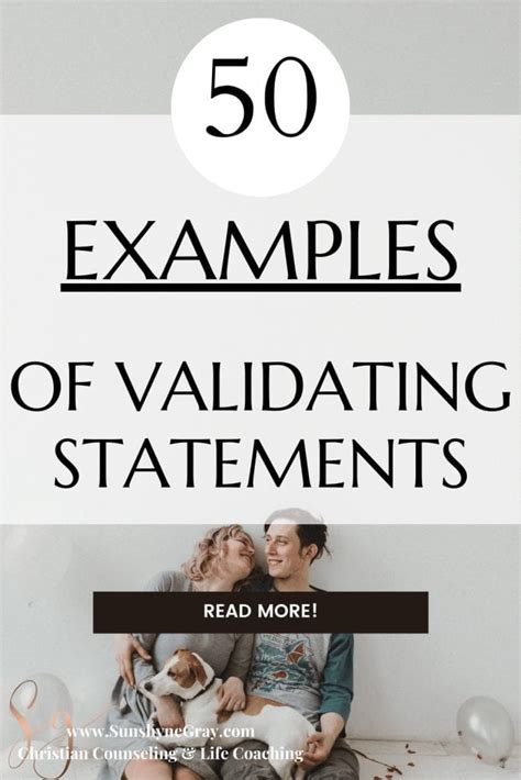 examples of validating statements in counseling