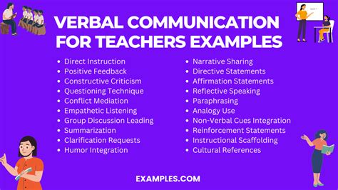 examples of verbal communication in the classroom