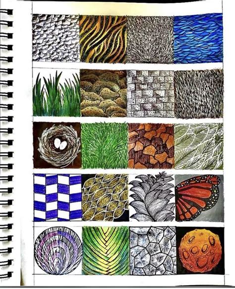 examples of visual texture in art