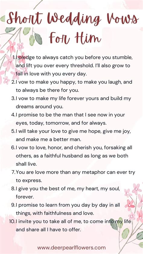 Examples Of Vows From Him To Her