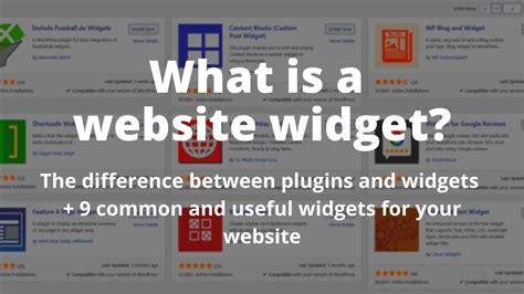 examples of widgets on websites