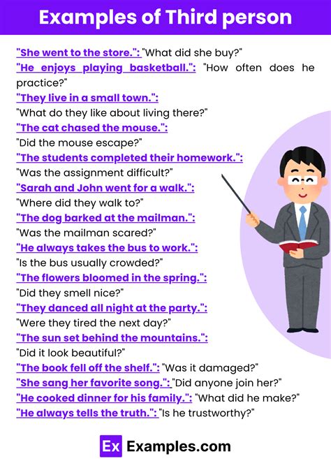 Examples Of Writing In 3Rd Person