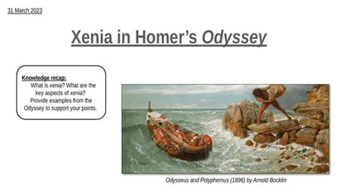 Examples Of Xenia In The Odyssey Book 3