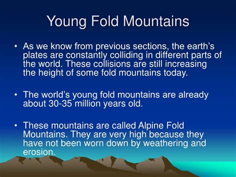 Examples Of Young Mountains